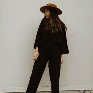 oversize long-sleeved blouse || vince.